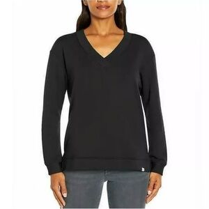 Orvis Classic Collection Black V-Neck Pullover Sweatshirt Women’s Size Large L